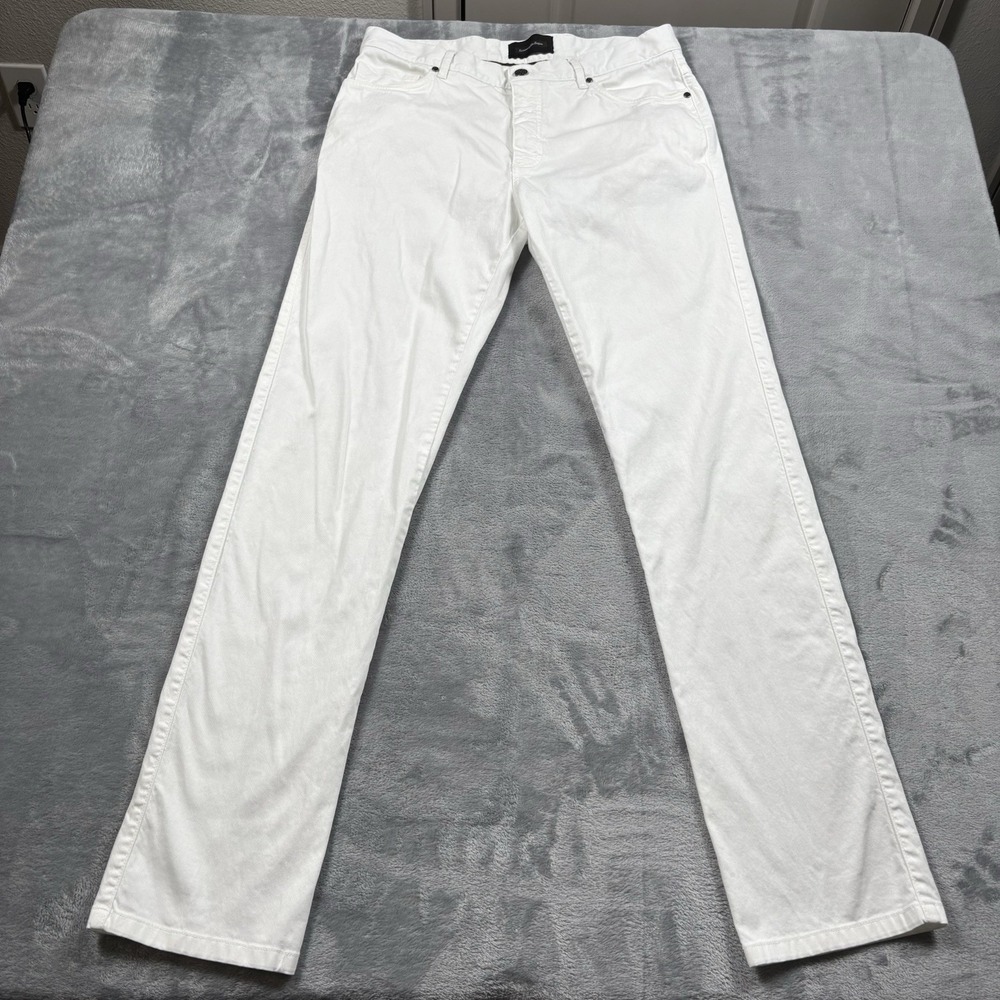 Ermenegildo Zegna Mens White Jeans Size 34x34 Quiet Luxury Preppy - Picture 4 of 8